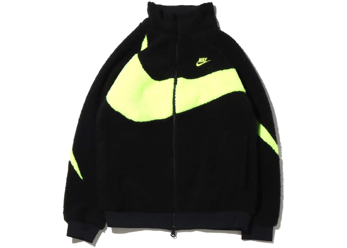 Nike Big Swoosh Reversible Boa Jacket (Asia Sizing) Black Neon