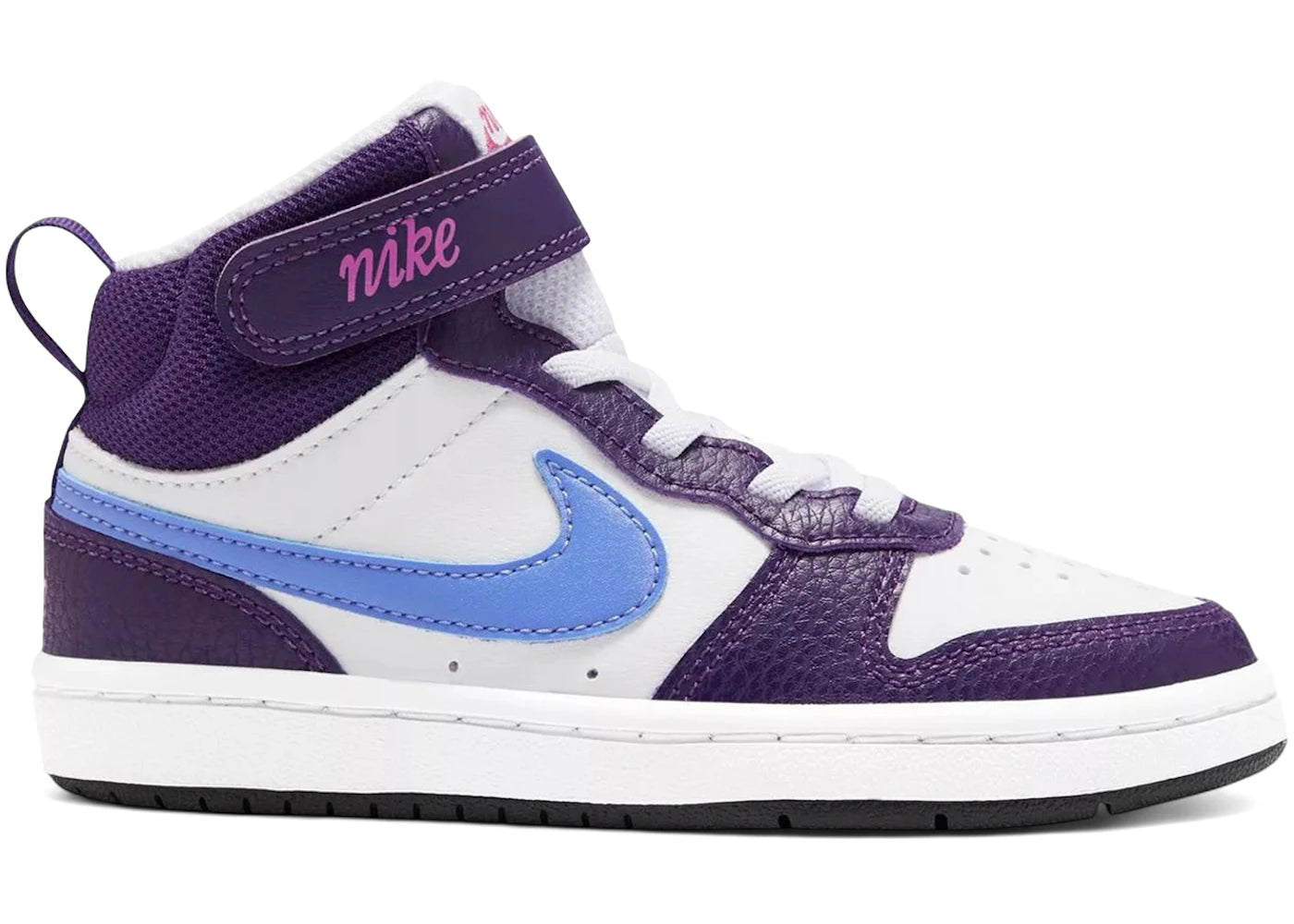 Nike Court Borough Mid 2 White Eggplant Royal Pulse (PS)