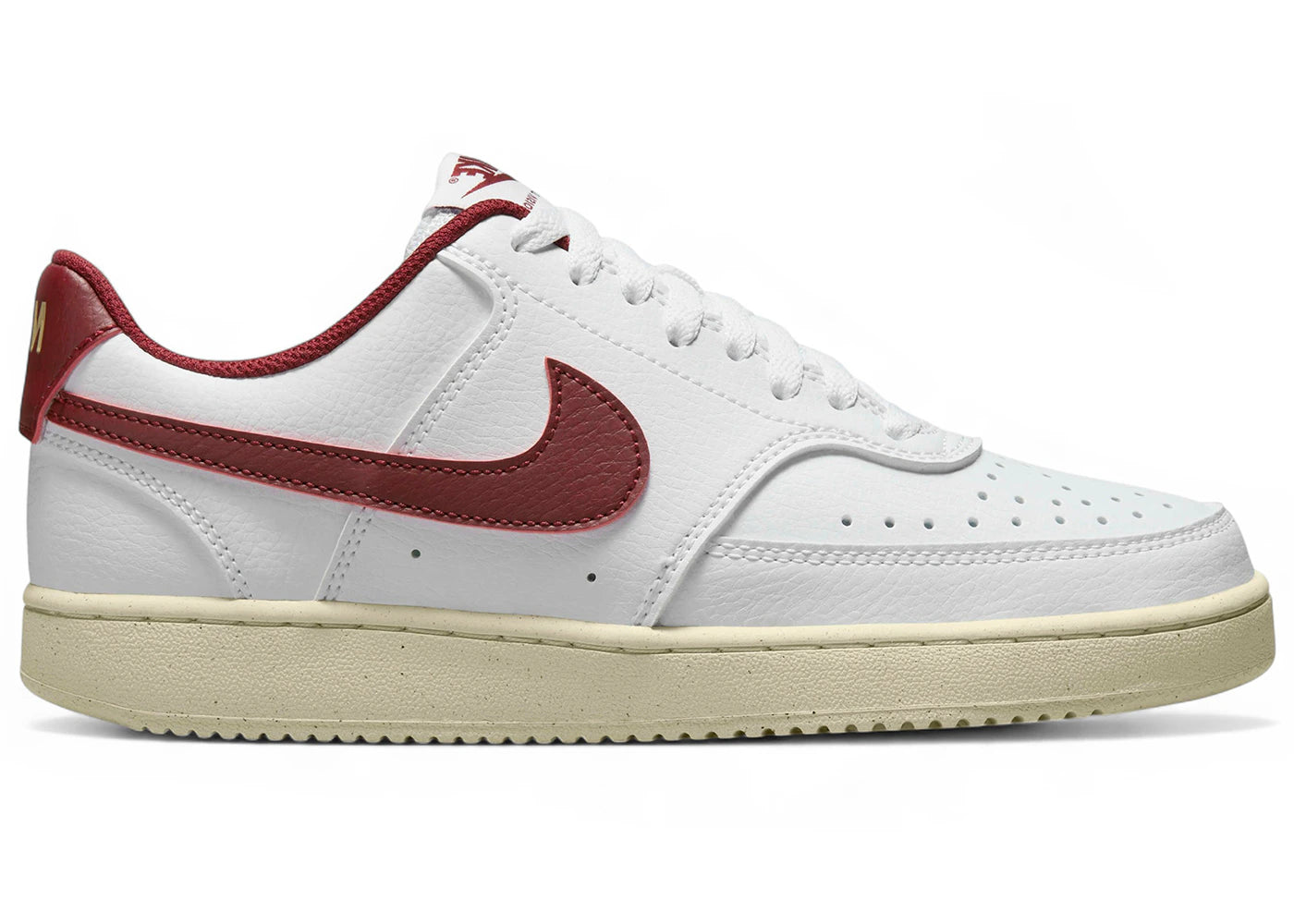 Nike Court Vision Low Next Nature White Team Red Metallic Gold (Women's)