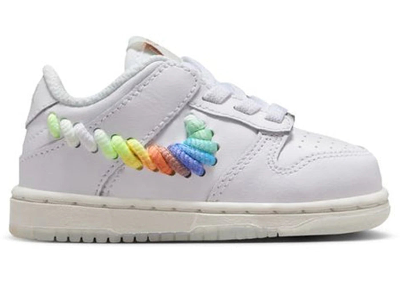 Nike Dunk Low SE Rainbow Lace Swoosh White (TD)