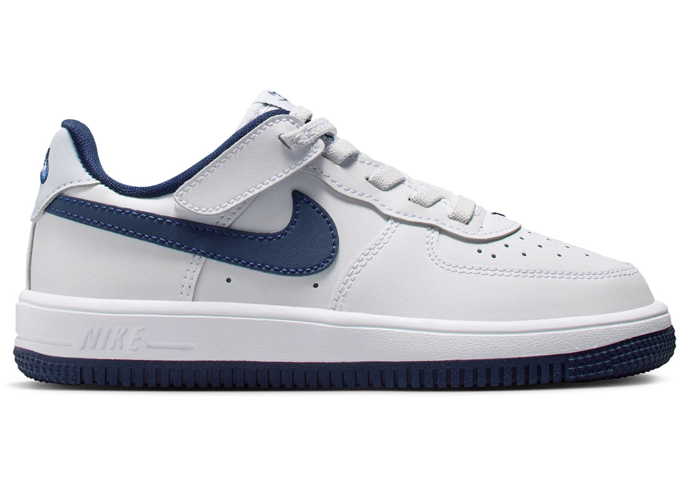 Nike Force 1 Low EasyOn White Grey Midnight Navy (PS)