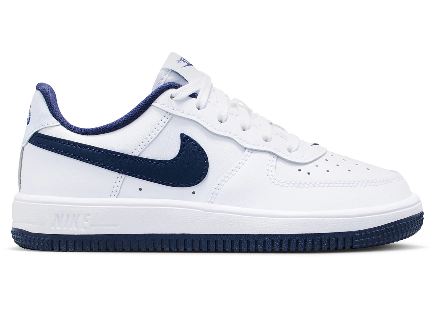 Nike Force 1 Low White Football Grey Midnight Navy (PS)