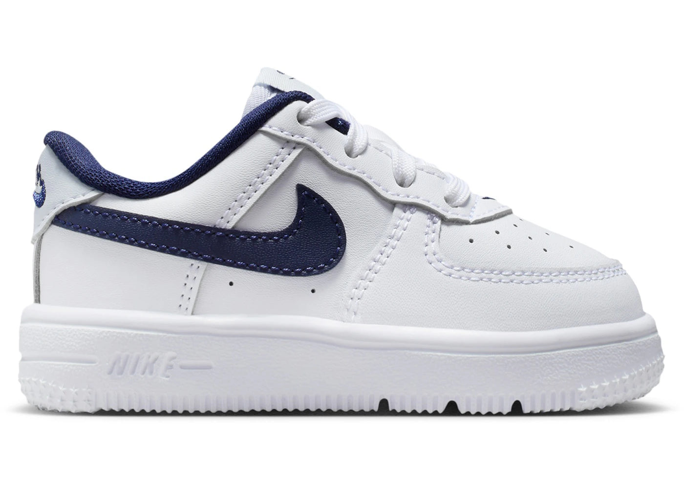 Nike Force 1 Low White Football Grey Midnight Navy (TD)