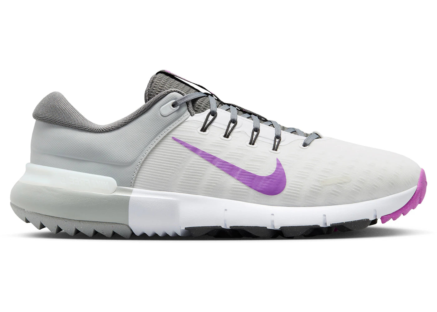 Nike Free Golf Next Nature White Iron Grey Light Smoke Grey Vivid Purple