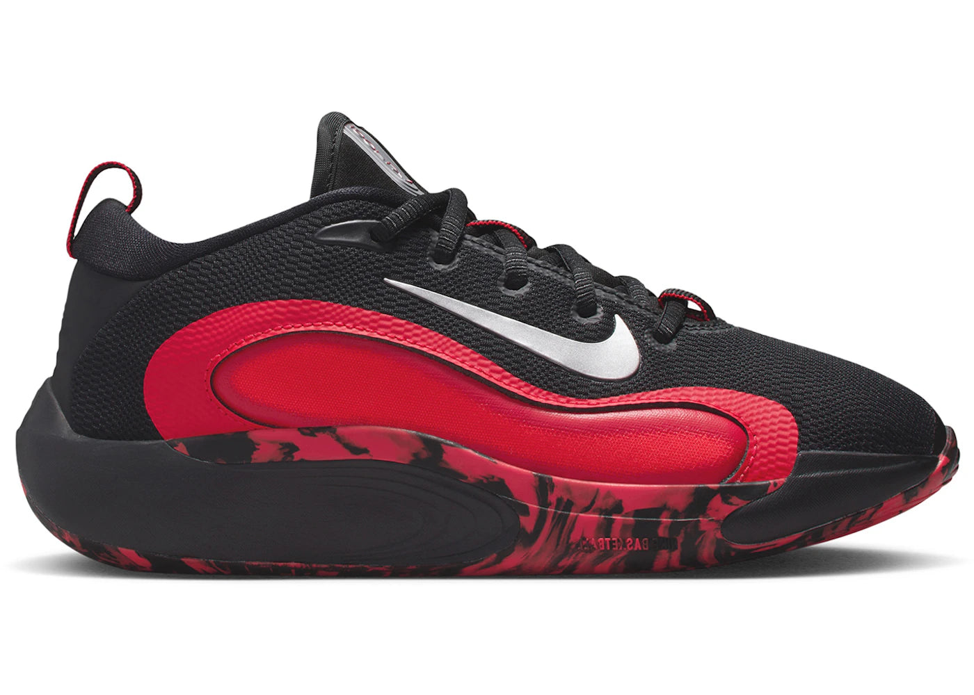 Nike IsoFly Black University Red Light Crimson Metallic Silver (GS)