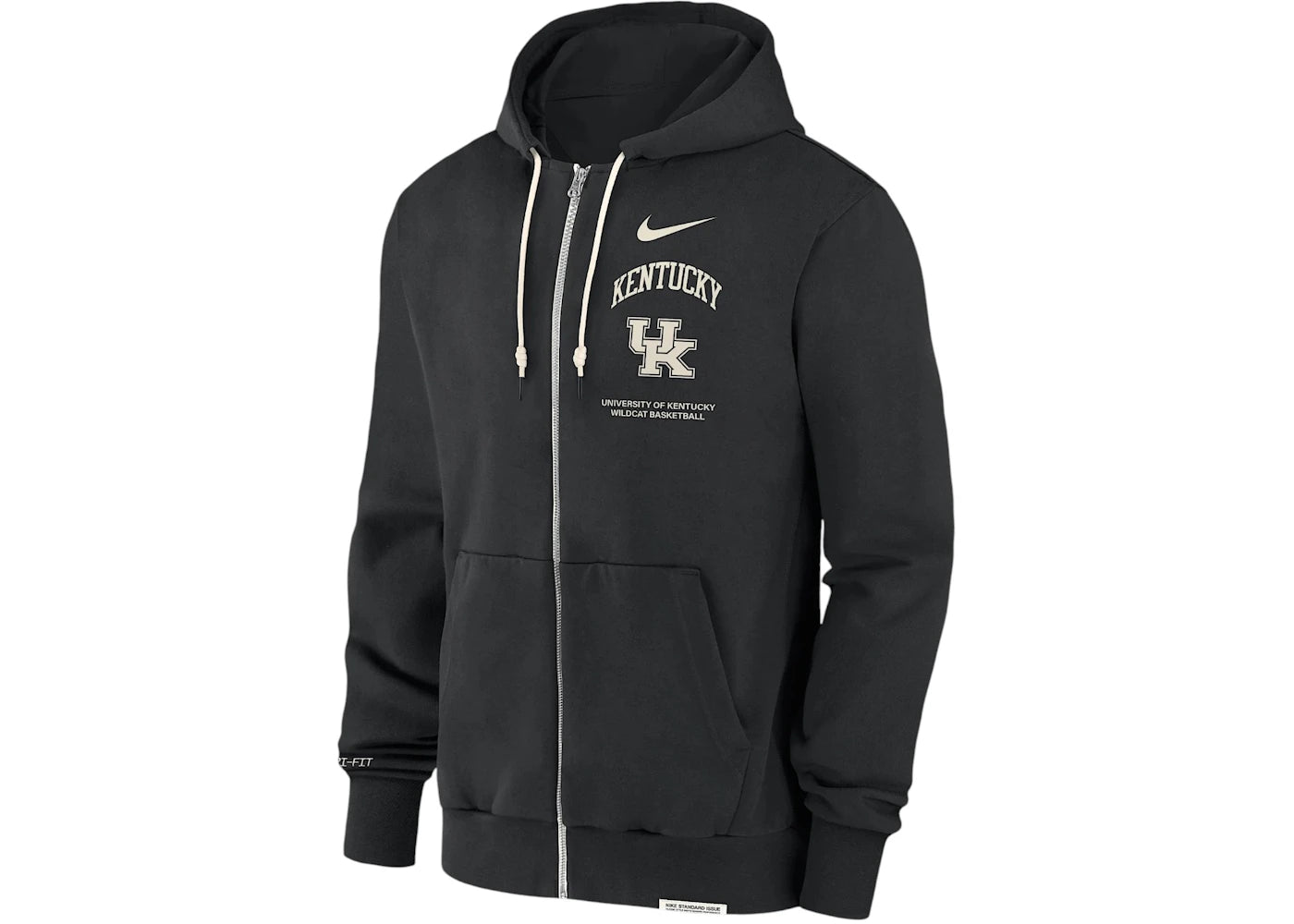 Nike Kentucky Wildcats On-Court Basketball Dri-FIT College Full-Zip Hoodie Black