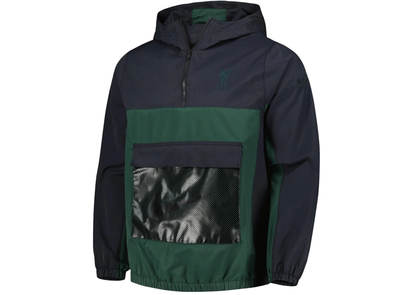 Nike Liverpool Anorak Hoodie Quarter-Zip Jacket Green