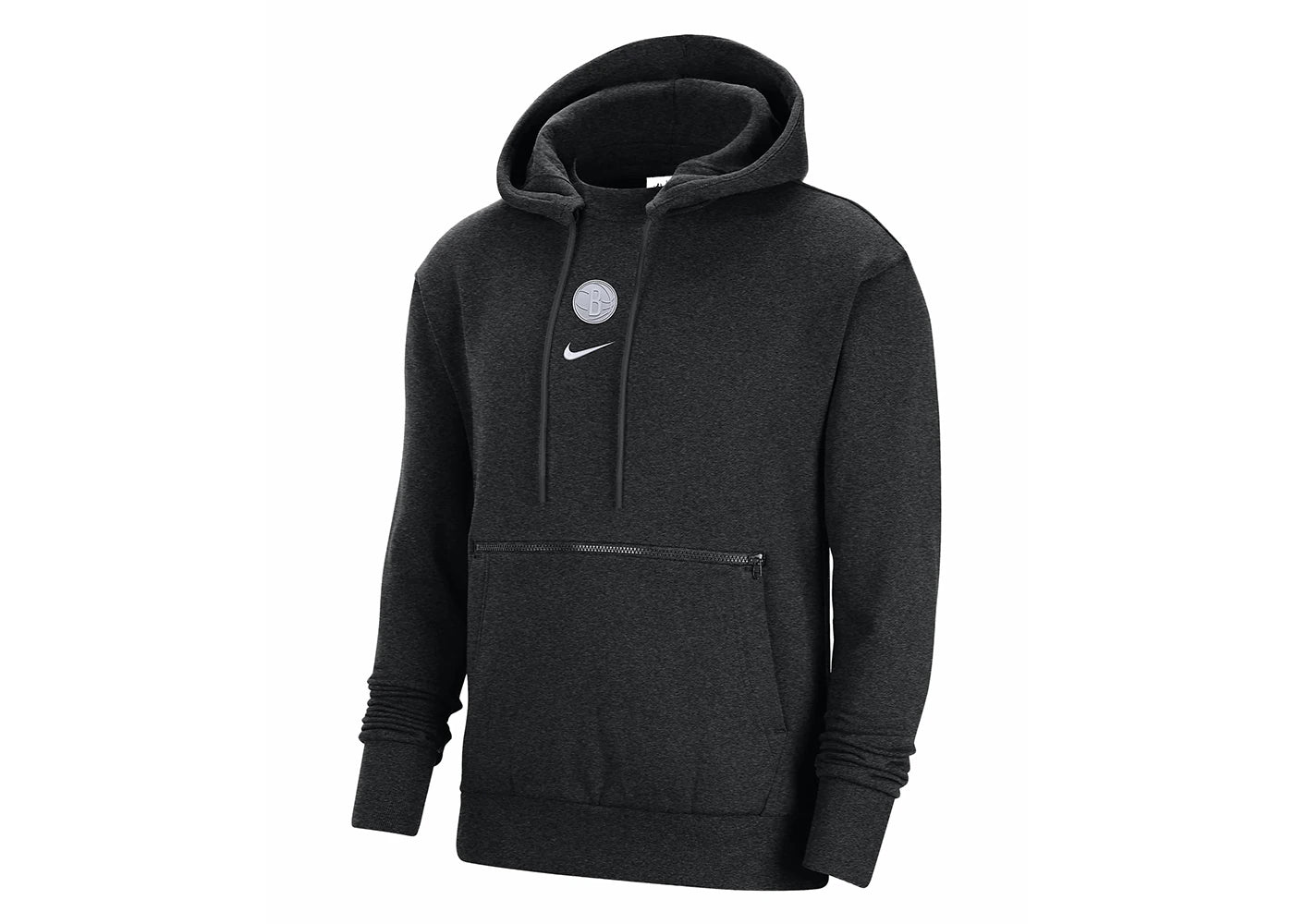 Nike NBA Brooklyn Nets Courtside Fleece Pullover Loose Fit Hoodie Black