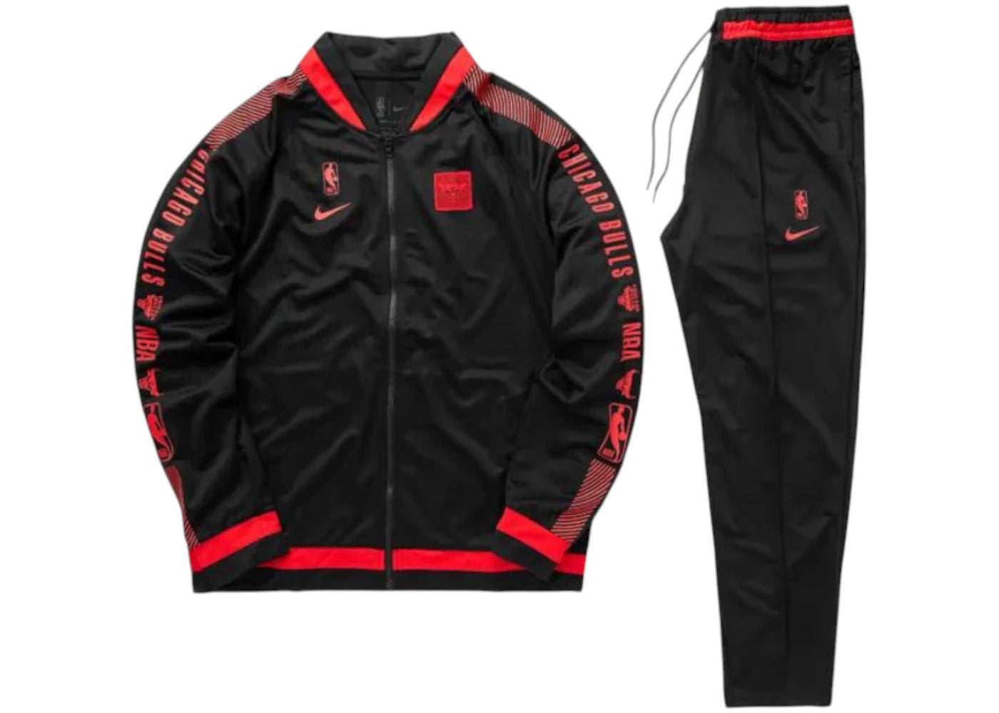 Nike NBA Chicago Bulls Starting 5 Dri-Fit Tracksuit Black/Red