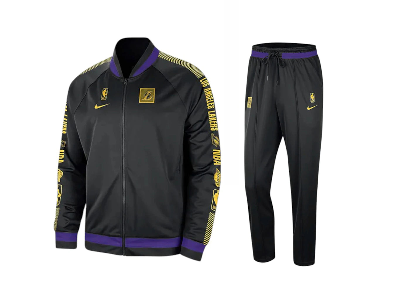Nike NBA Lakers Starting 5 Courtside Tracksuit Black/Yellow/Purple