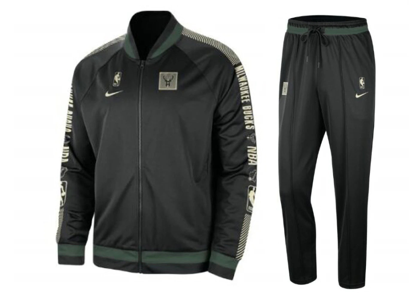 Nike NBA Milwaukee Bucks Courtside Tracksuit Black