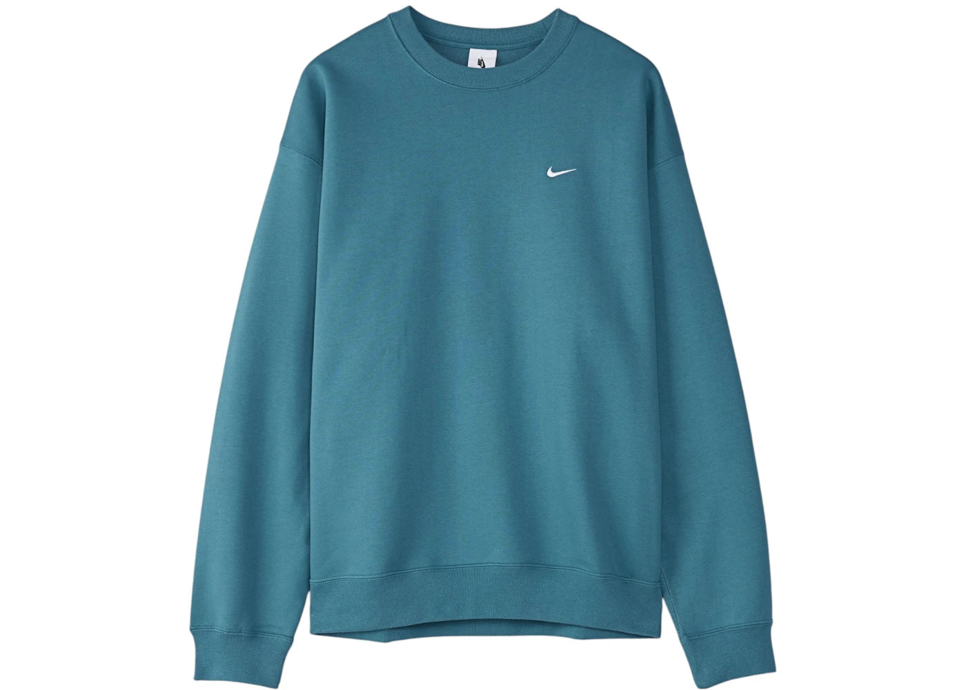 Nike Nikelab Solo Swoosh Fleece Crewneck Hoodie Noise Aqua/White
