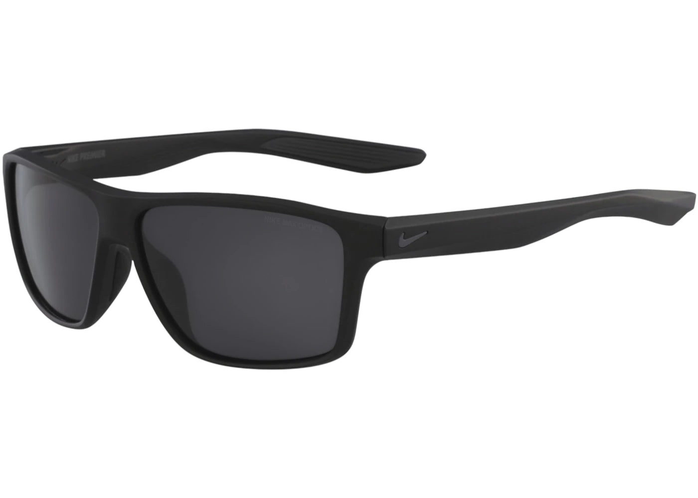 Nike Premier Square Sunglasses Matte Black Dark Grey Lens Dark Grey (PREMIER-EV1071-001-60)