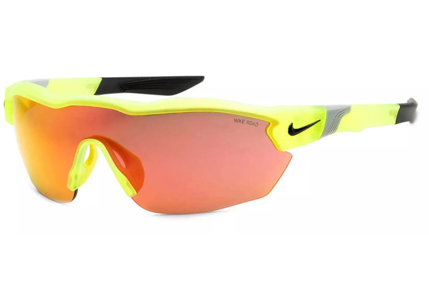 Nike Show X3 Elite Sunglasses Matte Volt/Road Red Mirror (L-E-DJ5560-012-61)