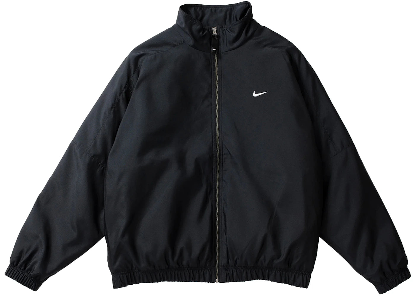 Nike Solo Swoosh Satin Bomber Jacket Black/Doll/White