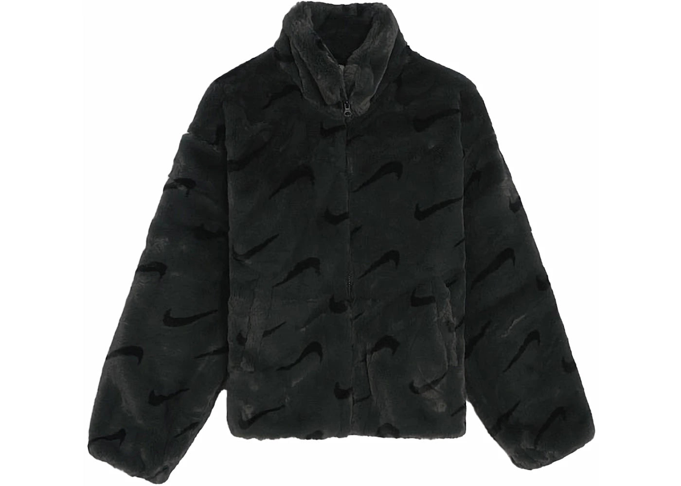 Nike Sportswear Kids Faux Fur Jacket Dark Smoke Grey/Black
