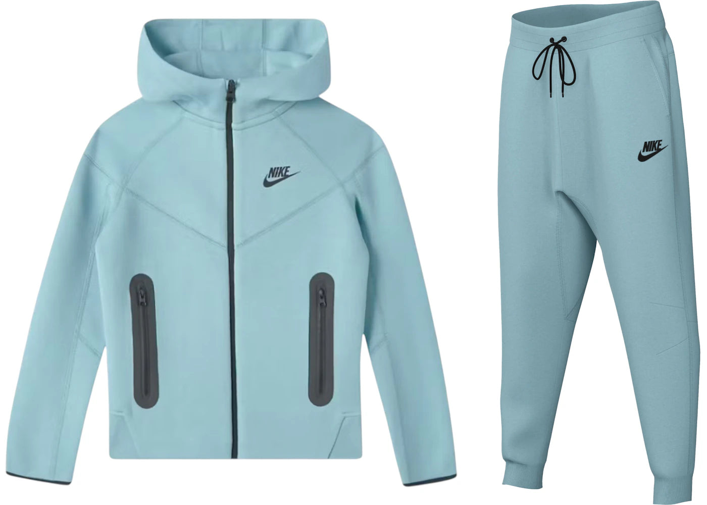 Nike Sportswear Tech Fleece Kids Full Zip Hoodie & Joggers Set Celestine Blue