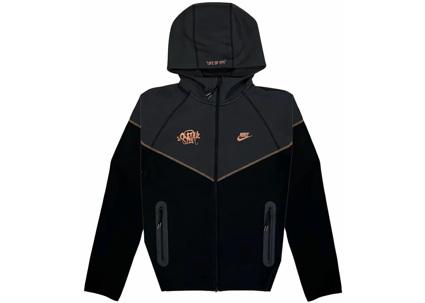 Nike Sportswear x Central Cee Tech Fleece Full Zip Hoodie Black/Metallic Red Bronze
