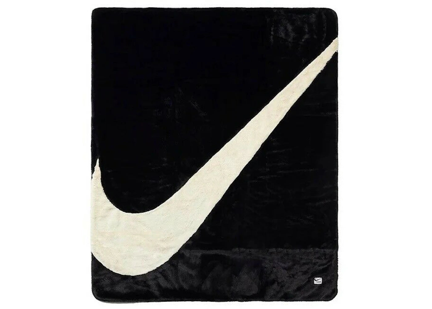 Nike Swoosh Faux Fur Blanket Black/Fossil/Off White