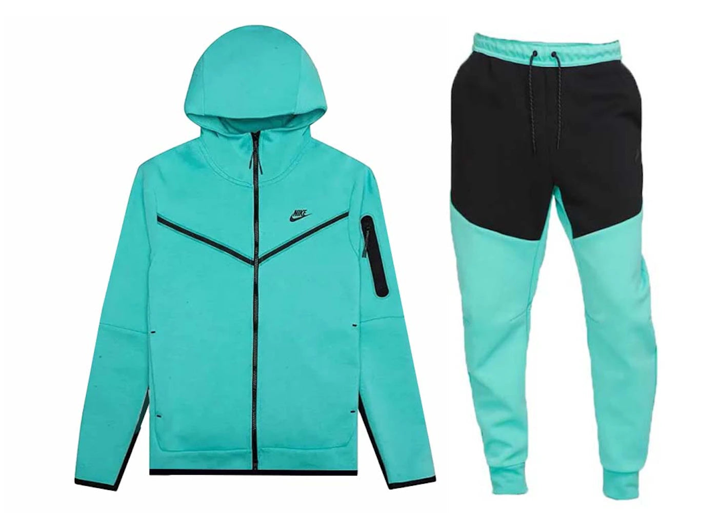 Nike Sportswear Tech Fleece Hoodie & Joggers Set Washed Teal/Black/Black