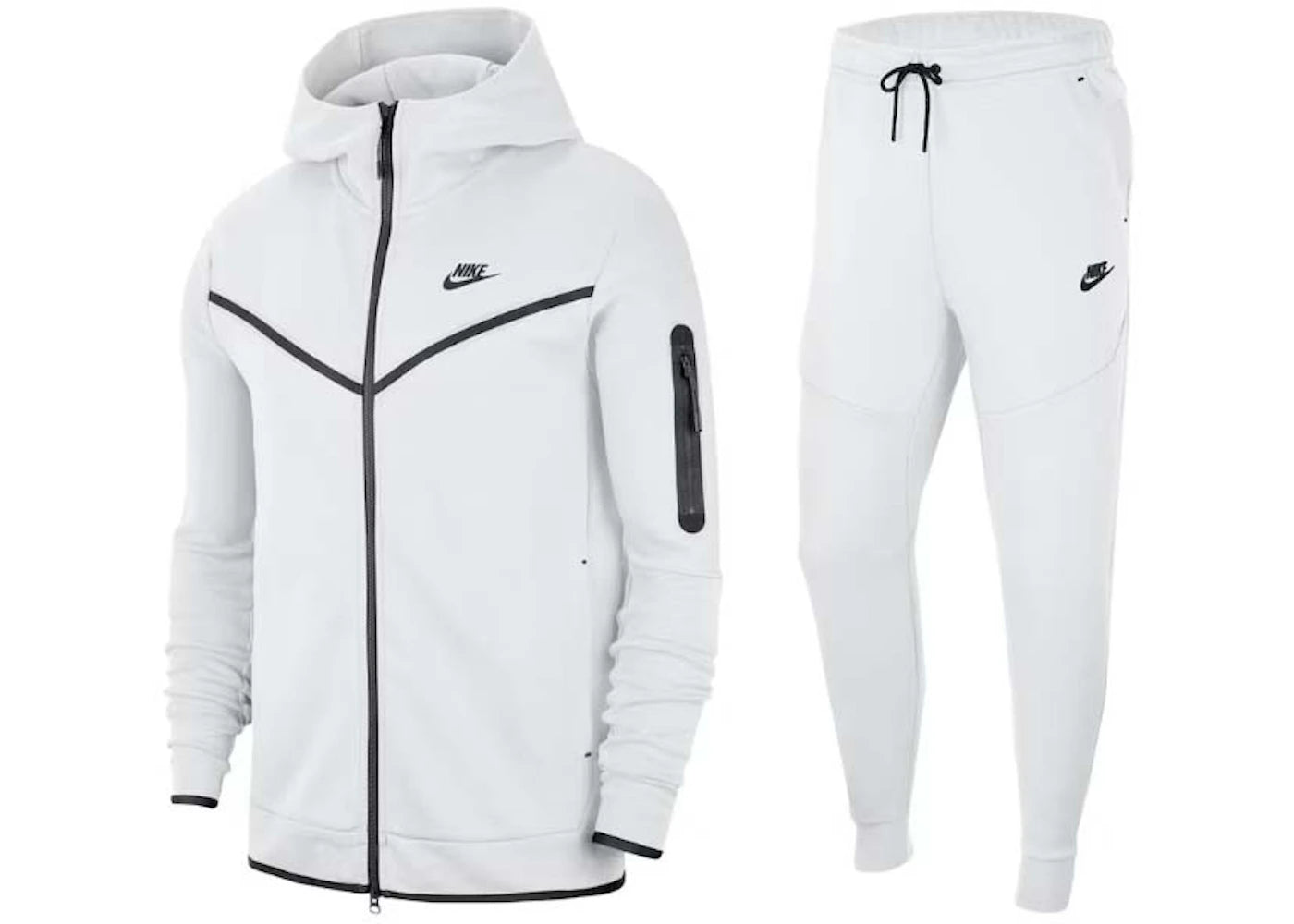 Nike Sportswear Tech Fleece Hoodie & Joggers Set White/Black