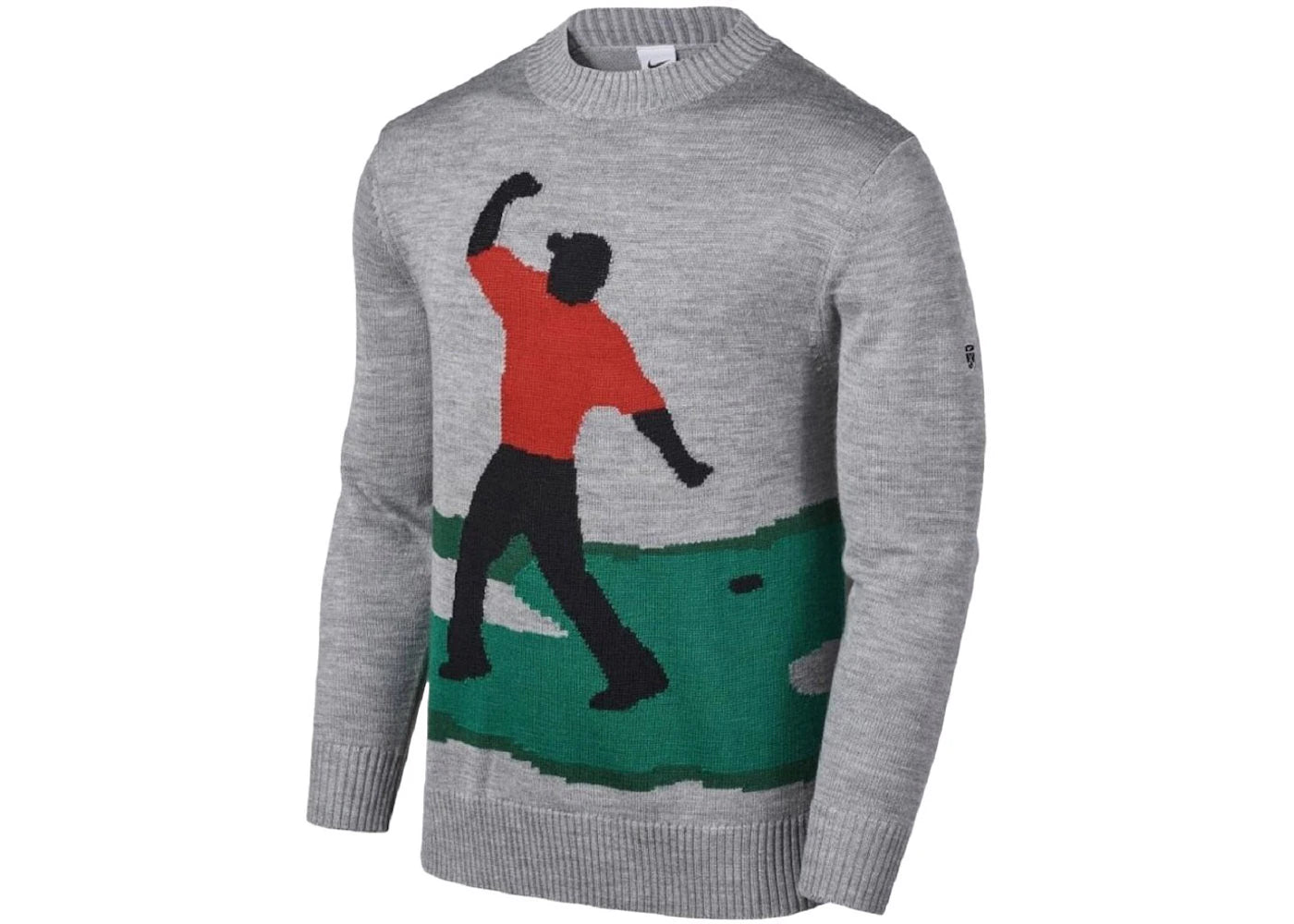 Nike Tiger Woods Knit Golf Crew Sweater Grey/Multicolor