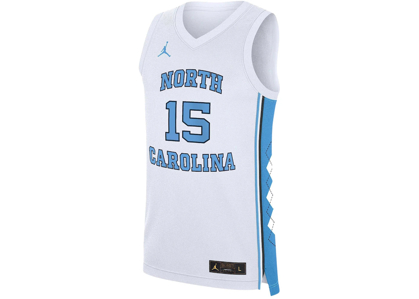 Nike Vince Carter North Carolina Tar Heels Replica Jordan Brand College Basketball Jersey White