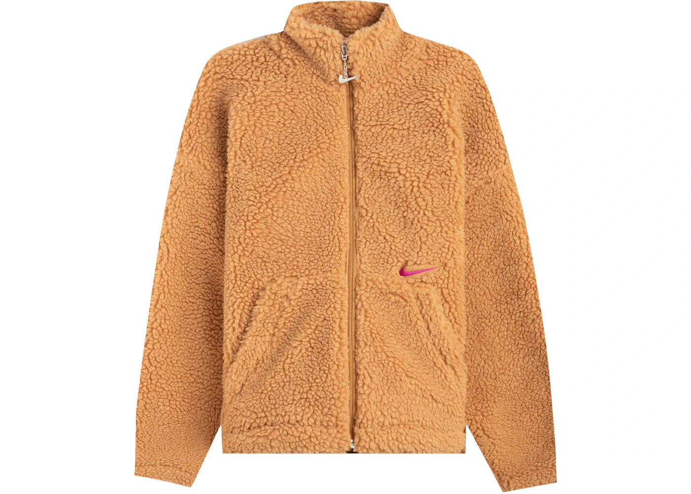 Nike Women's Sportswear Swoosh Sherpa Jacket Brown