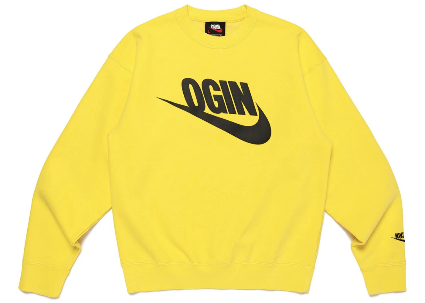Nike x Nigo NRG Fleece Crew Sweatshirt (Asia Exclusive) Yellow