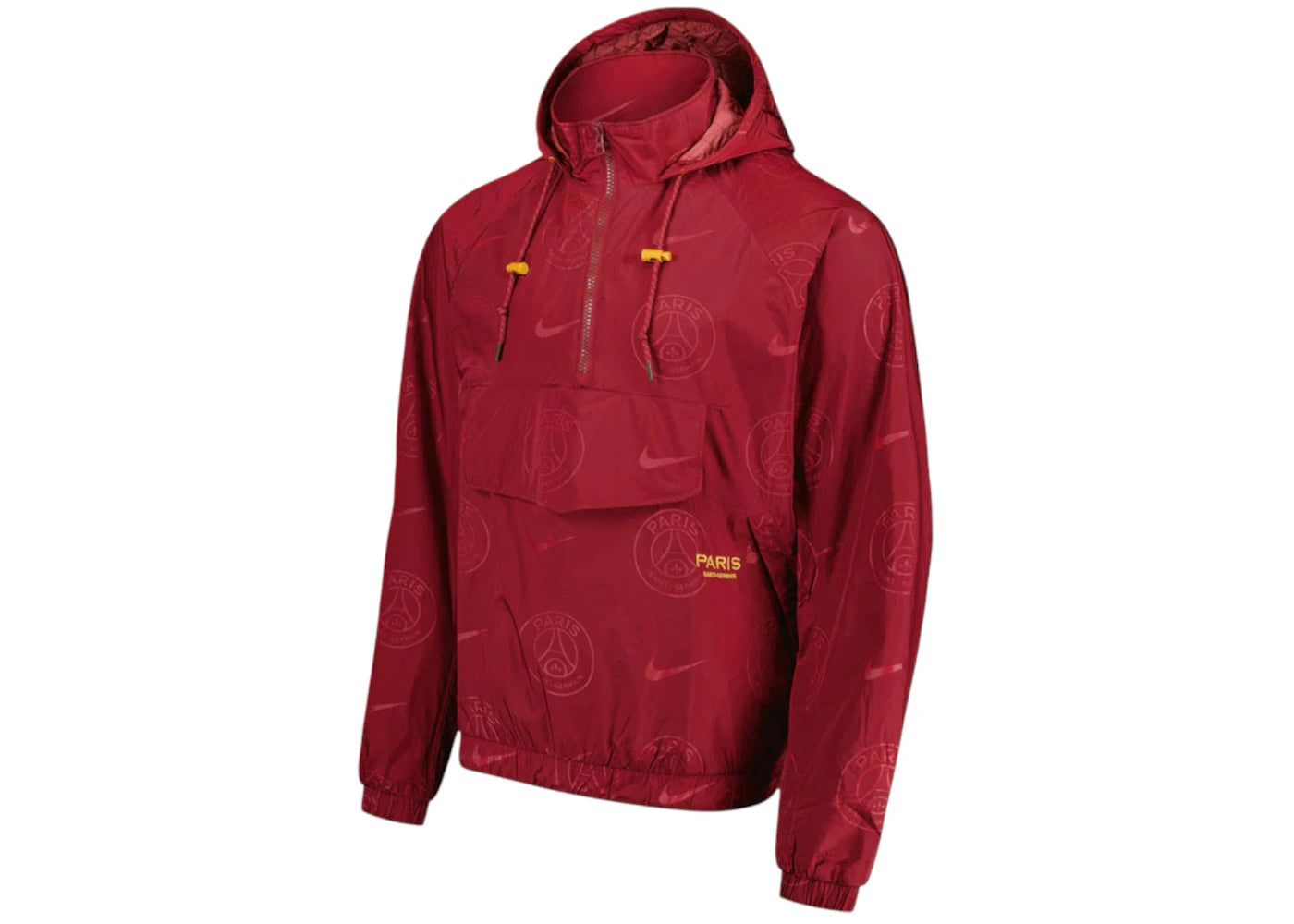 Nike x Paris Saint Germain Team 31 Courtside Monogram Football Jacket Team Red/Gold Suede