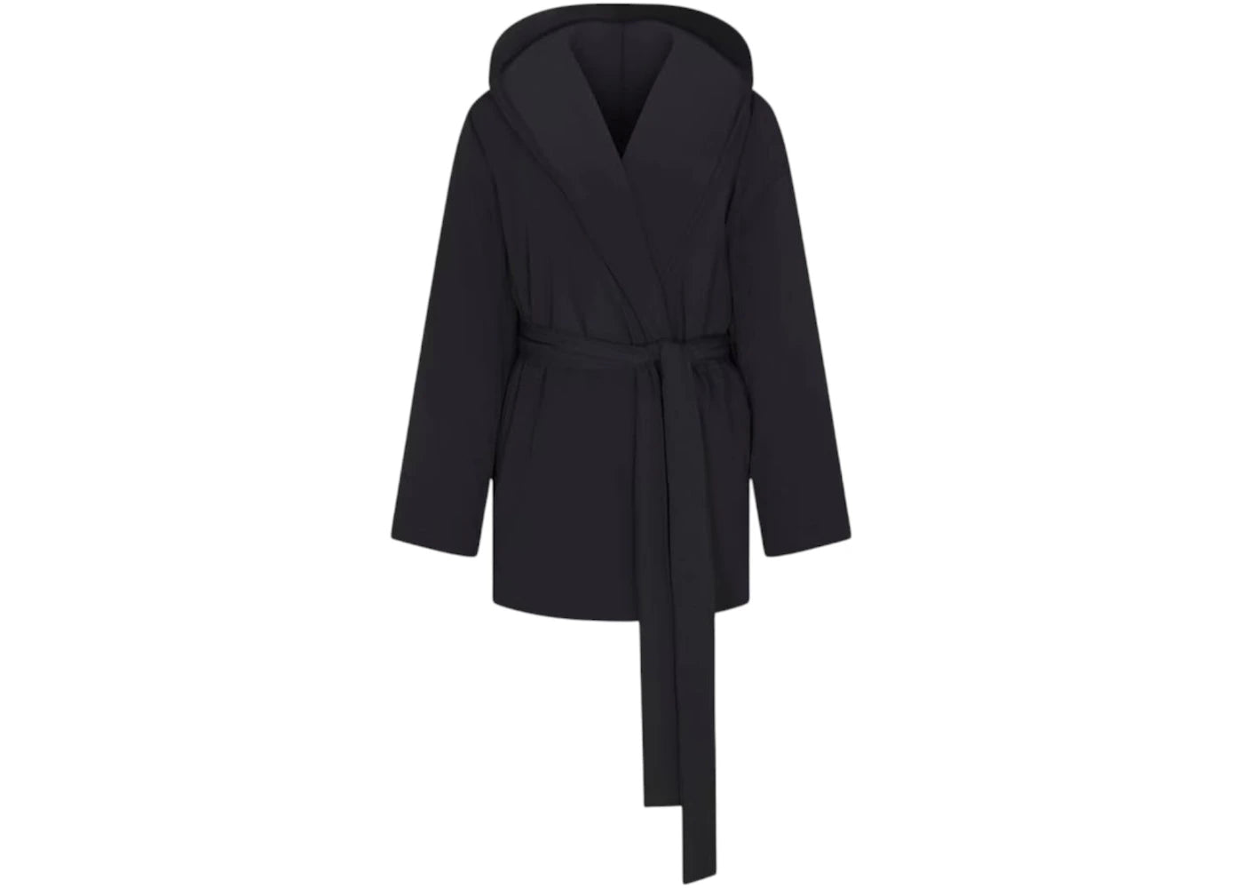 Nike x SKIMS Women's Woven Nylon Wrap Coat Obsidian