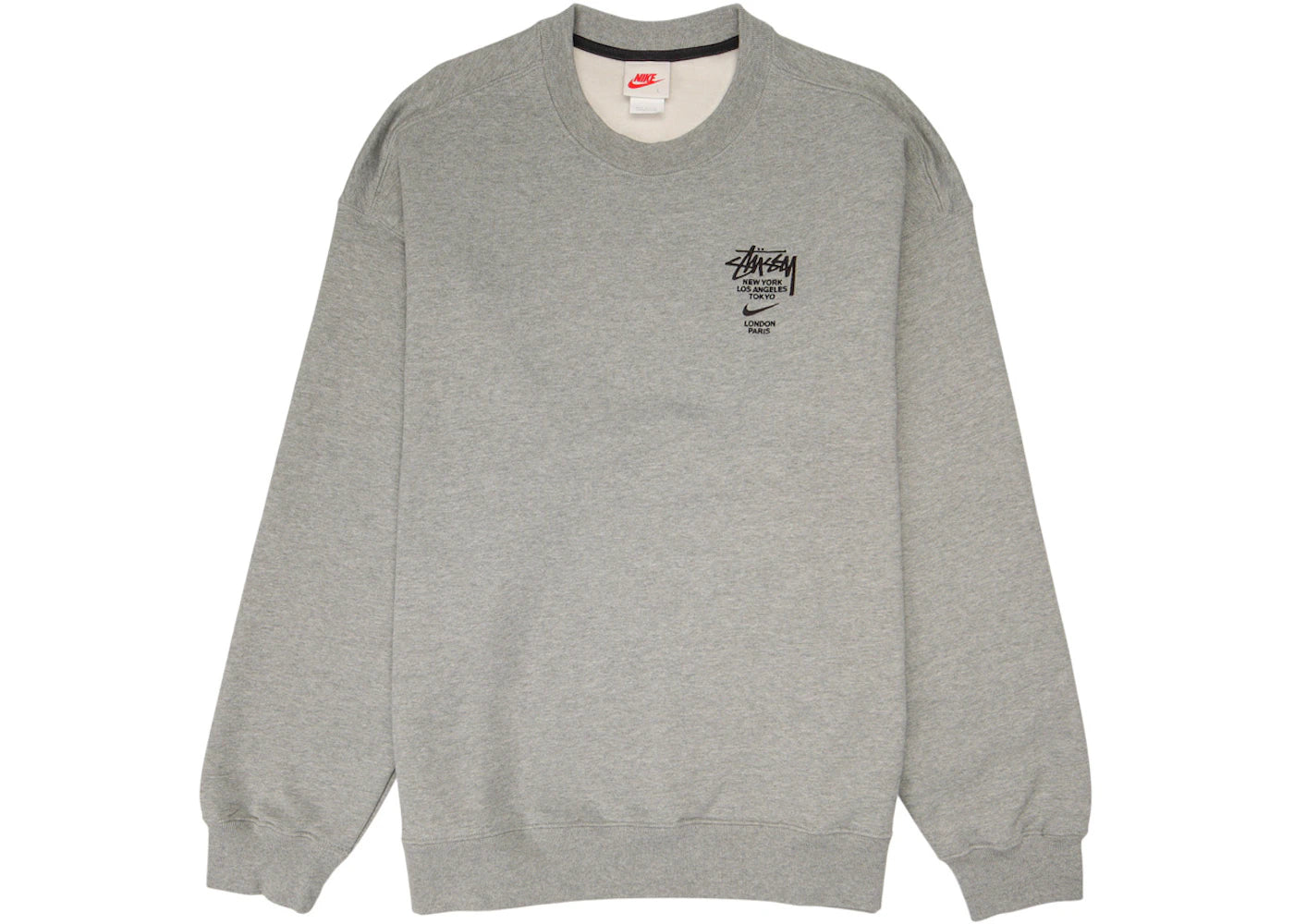 Nike x Stussy International Crewneck Sweatshirt Heather Grey
