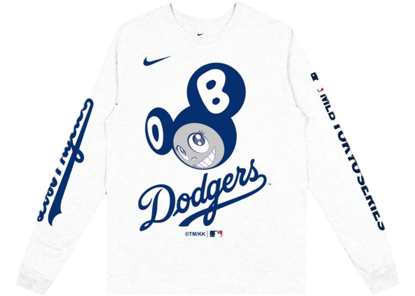 Nike x Takashi Murakami x MLB World Tour Tokyo Series 2025 Dodgers L/S Tee White