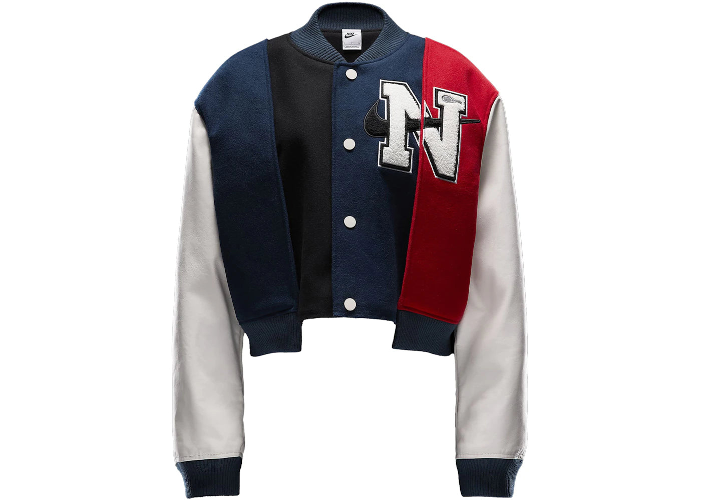 Nike x YOON Women's Oversized Varsity Jacket Black/Armory Navy/Phantom/White