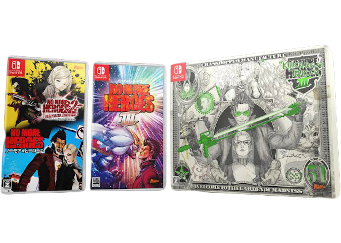 Nintendo No More Heroes III (Killion Dollar Trilogy) Limited Edition Video Game Bundle