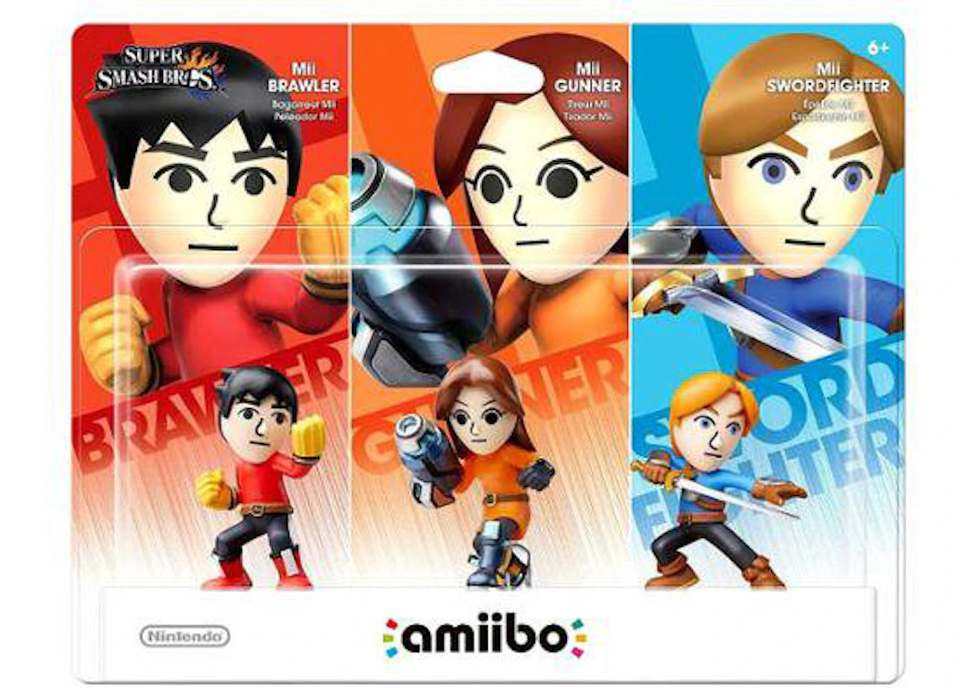 Nintendo Super Smash Bros. Mii Brawler & Mii Gunner & Mii Swordfighter amiibo