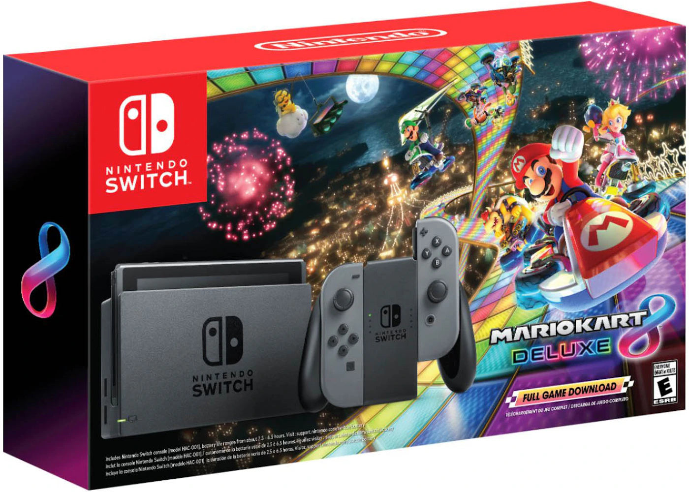 Nintendo Switch Mario Kart 8 Deluxe Console Bundle HACSKAAL1 Grey
