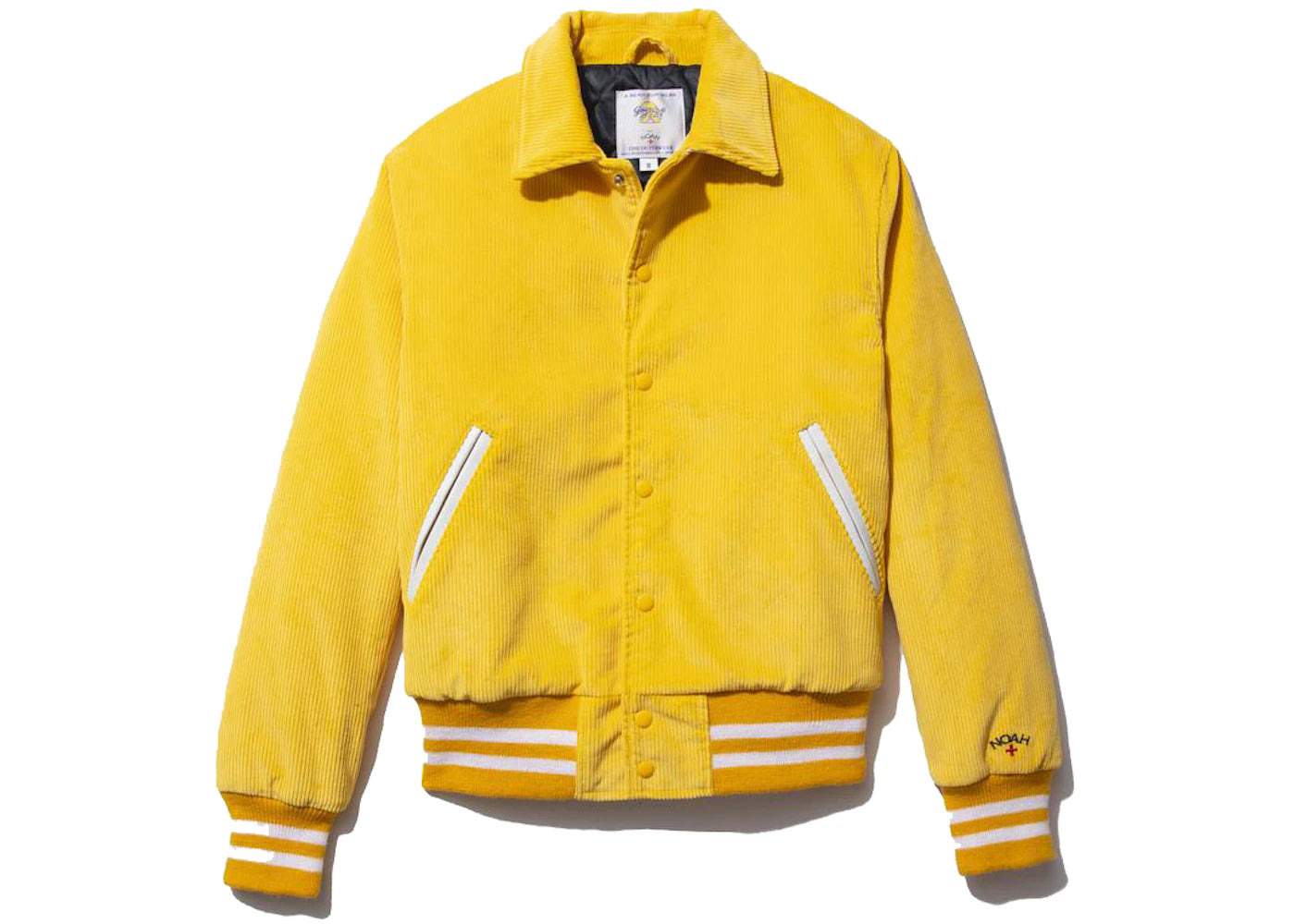 Noah Corduroy Varsity Jacket Lemon