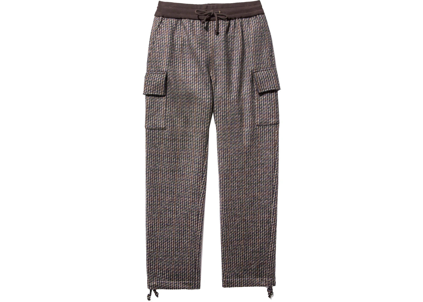 Noah Wool Knit Cargo Pant Brown Tartan