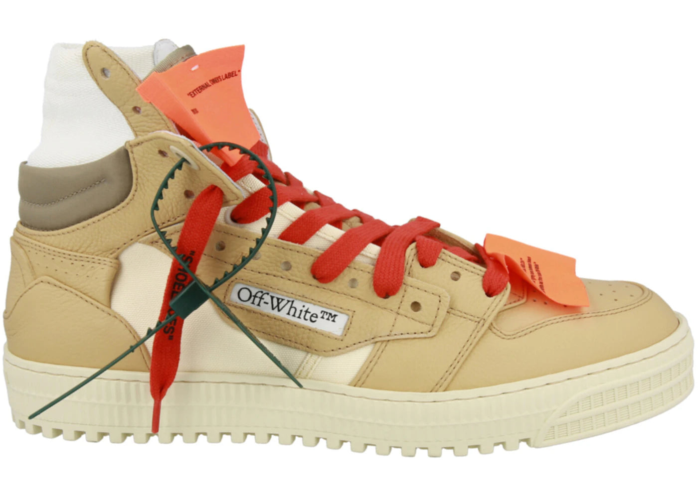 OFF-WHITE 3.0 Off Court High-Top Sneakers Latte Beige