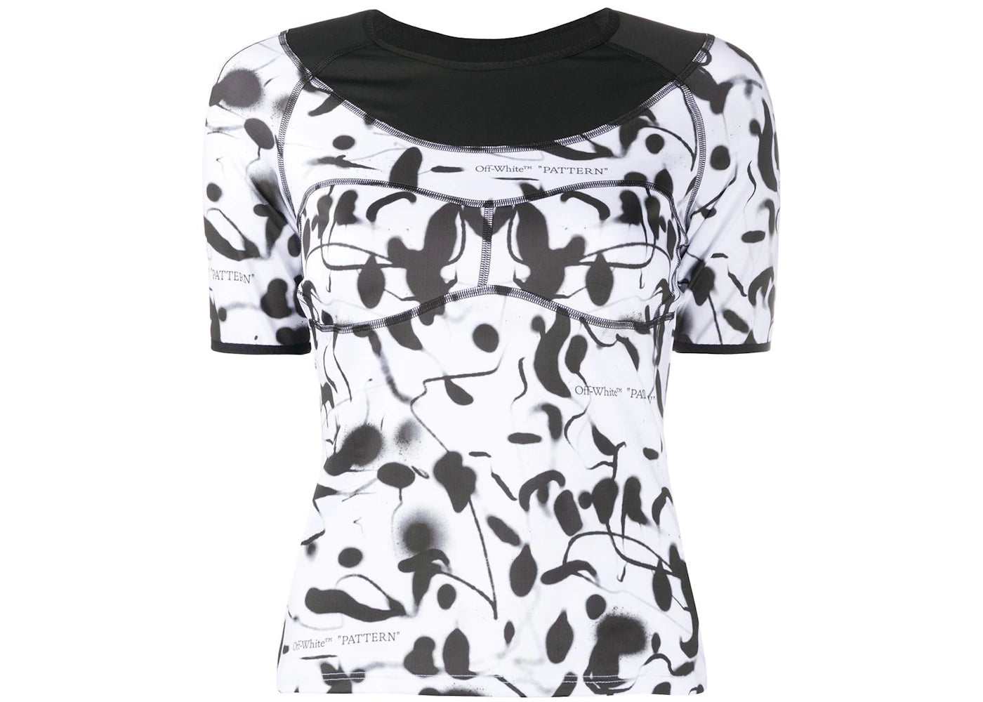 OFF-WHITE Abstract Print Performance T-Shirt Black/White