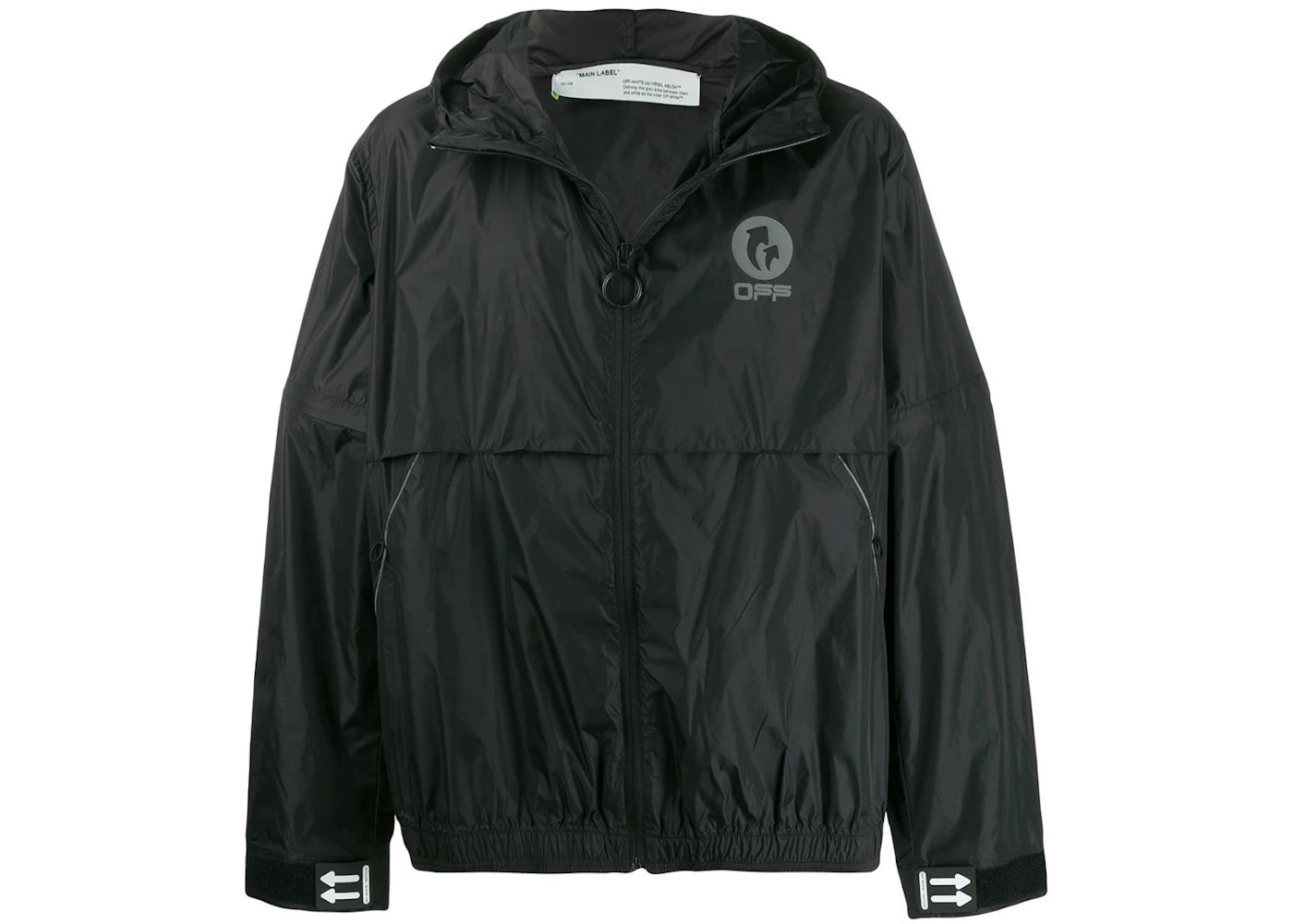 OFF-WHITE Arrow Logo Windbreaker Jacket Black