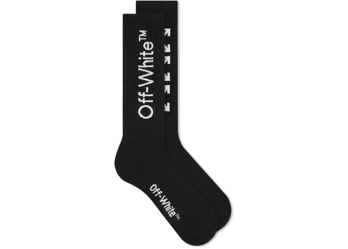 OFF-WHITE Arrows Mid Length Socks Black/White