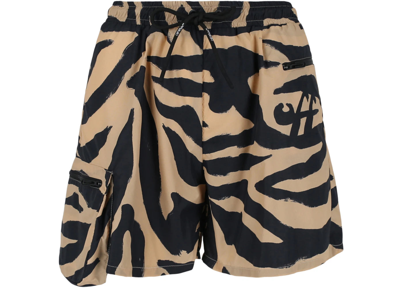OFF-WHITE Athletic Zebra Nylon Shorts Multi