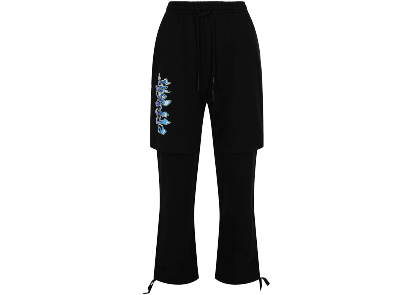 OFF-WHITE Blue 90's Liquid Double Sweatpants Black