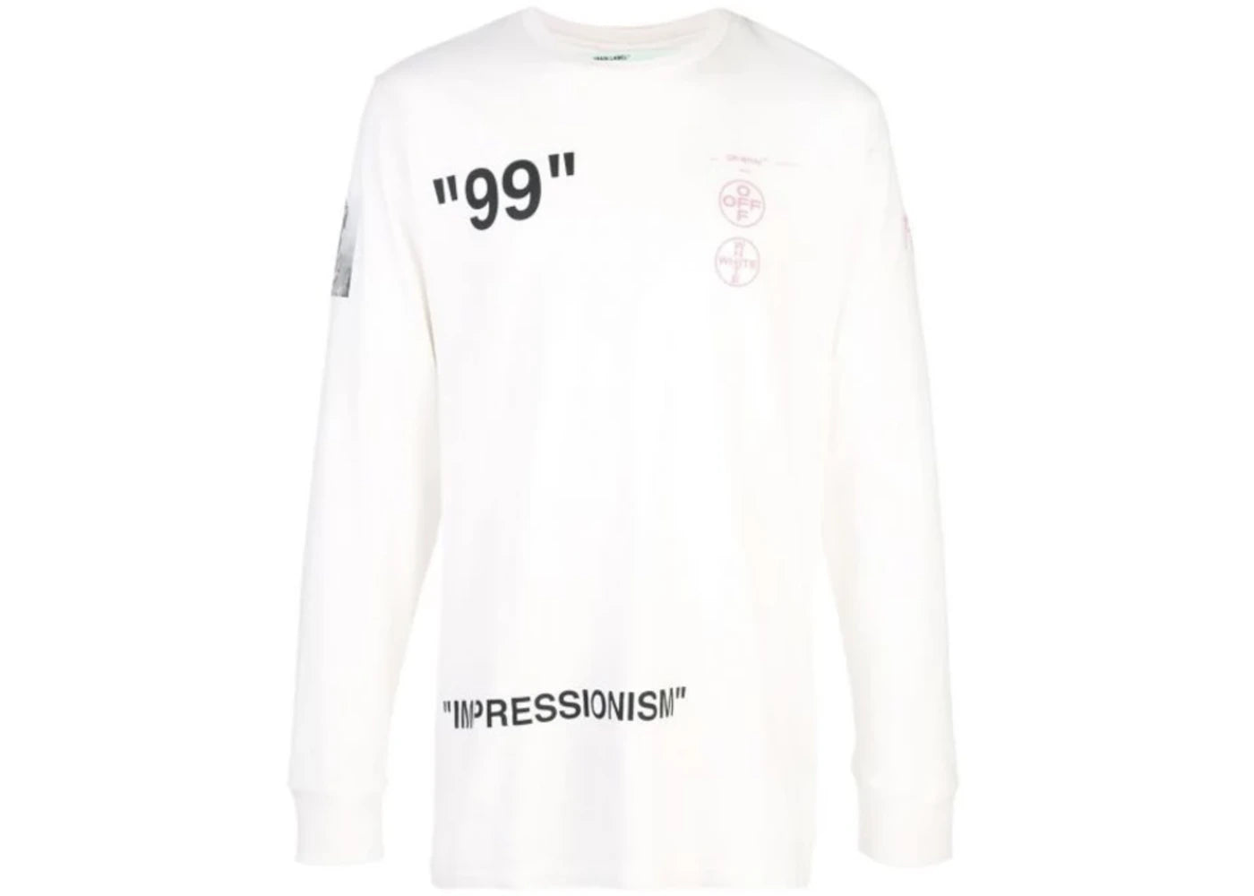 OFF-WHITE Boat Graphic Print L/S T-Shirt White/Multicolor