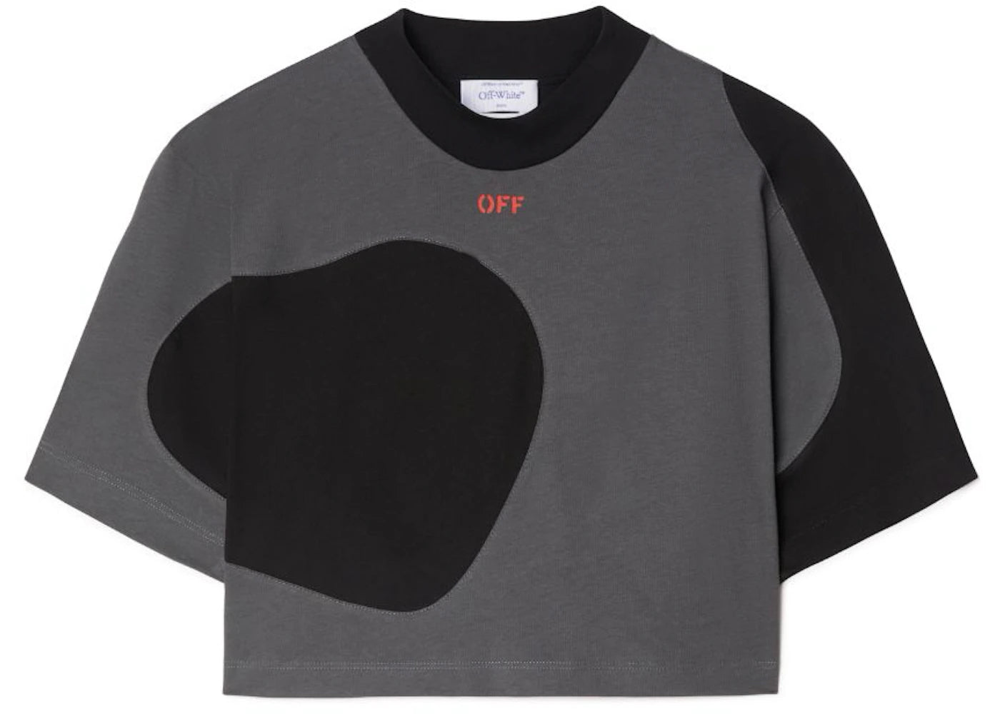 OFF-WHITE Cropped Golf T-shirt Black