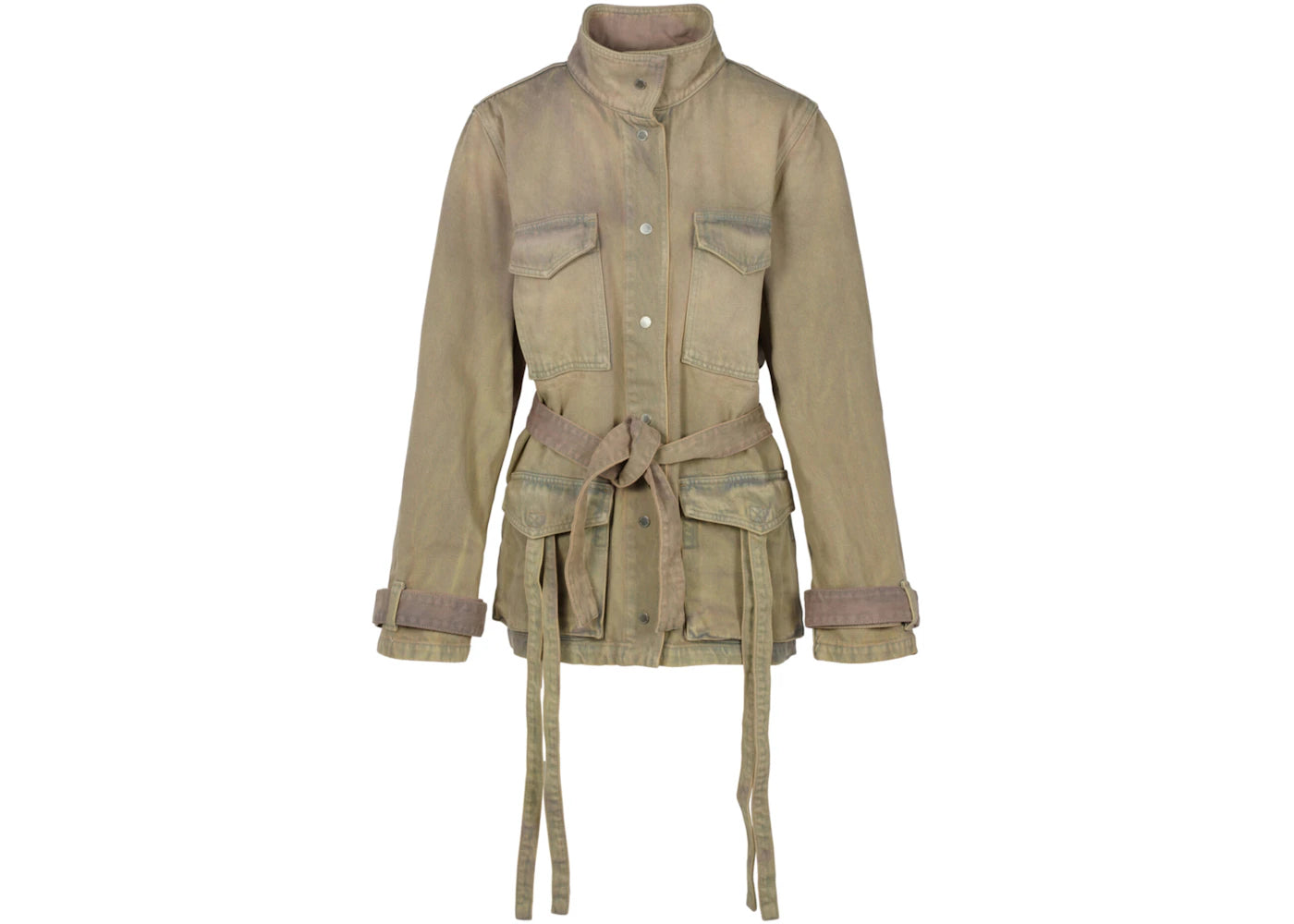 OFF-WHITE Dyed Denim Cargo Field Jacket Brown