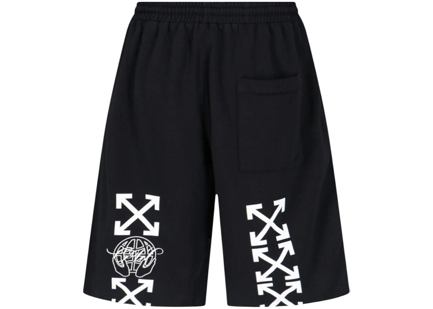OFF-WHITE Exactly The Opposite Arrow Skate Sweatshorts Black/White