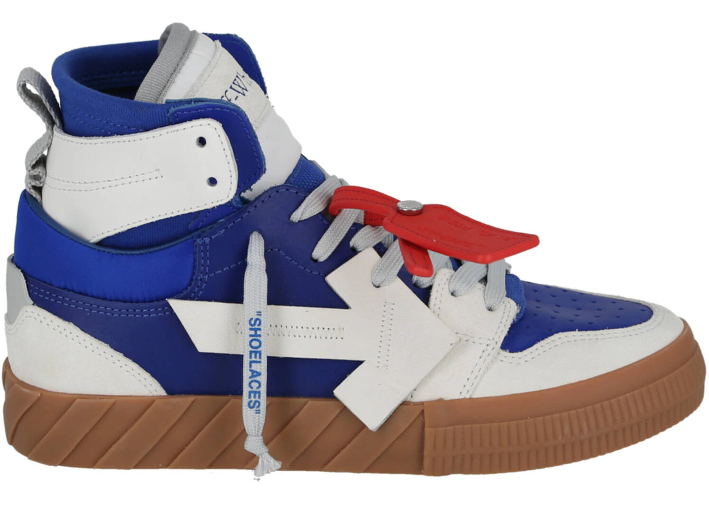 OFF-WHITE Floating Arrow High-Top Sneaker White Blue